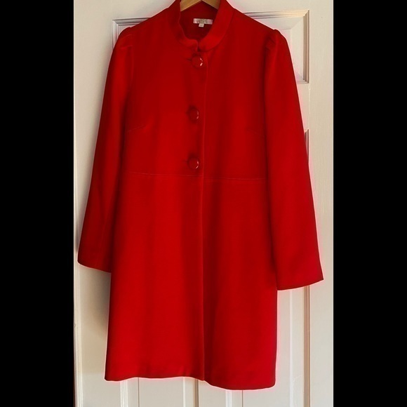 Jade Melody Tam Anthropologie Red Coat Siz… - Picture 1 of 8